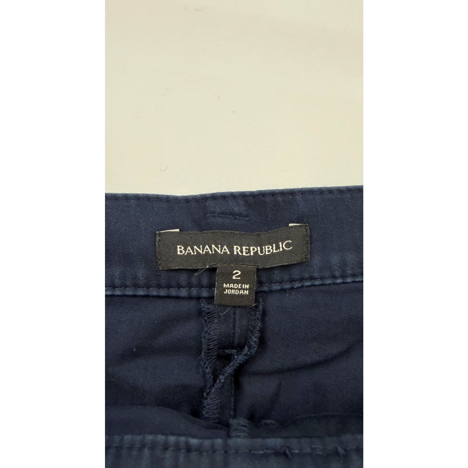 Banana Republic Banana Republic Pants Women Cropped Wide-Leg Culottes Belted Navy 2 Regular Inseam 23.5in Stretch Twill Pocketed Mens? Size 26" / US 2 / IT 38 - 4 Thumbnail