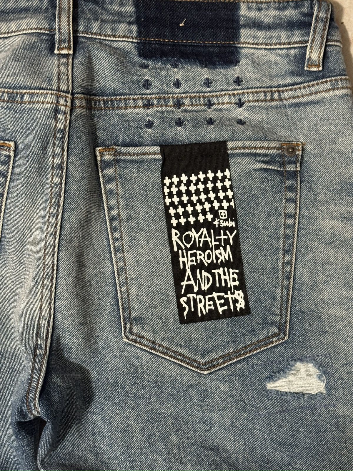 Ksubi Ksubi Blue Van Winkle North Trashed Jeans Size US 33 - 4 Thumbnail
