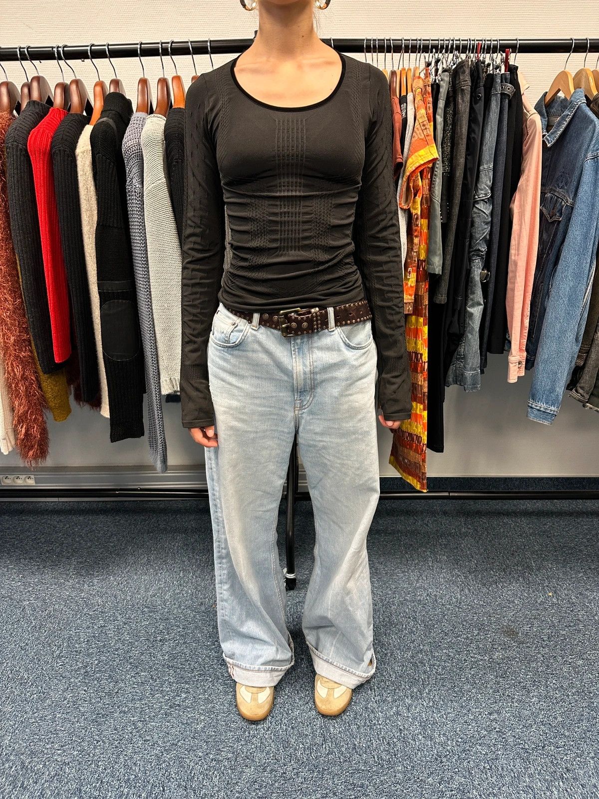 Marithe + Francois Girbaud Marithé + François Girbaud Stretch Fitted Black Longsleeves Size S / US 4 / IT 40 - 1 Thumbnail