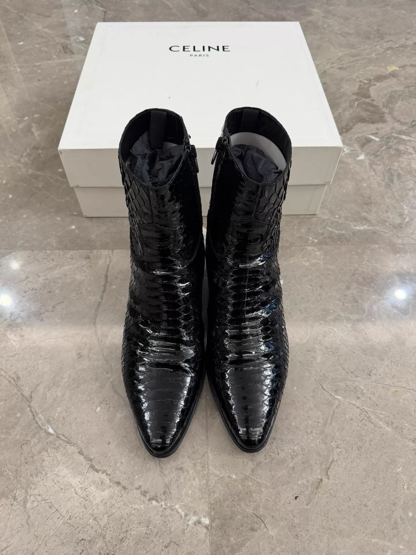 Celine Celine Hedi Slimane 19AW Python Snakeskin Chelsea Boots 42 Size US 9 / EU 42 - 6 Thumbnail