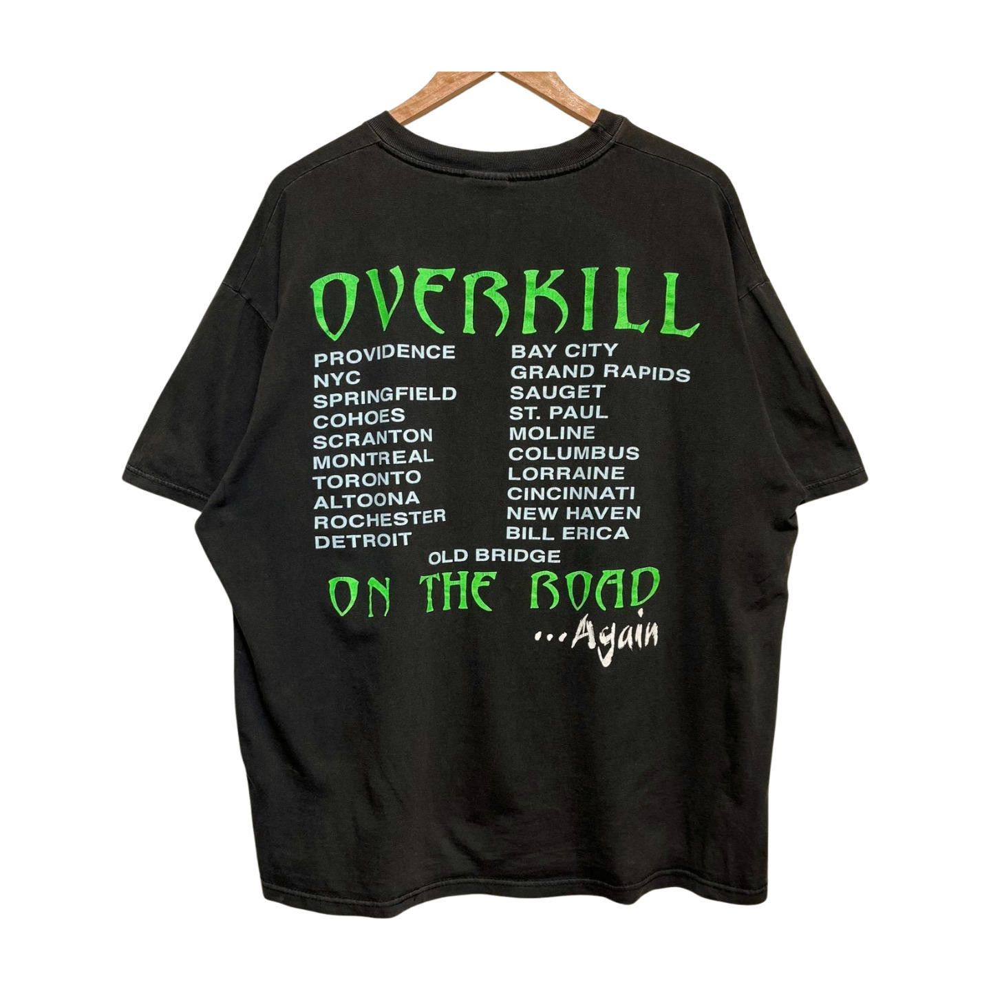 Hanes × Vintage Vintage 90s Overkill Necroshine T-shirt XL On The Road Again Size US XL / EU 56 / 4 - 3 Thumbnail