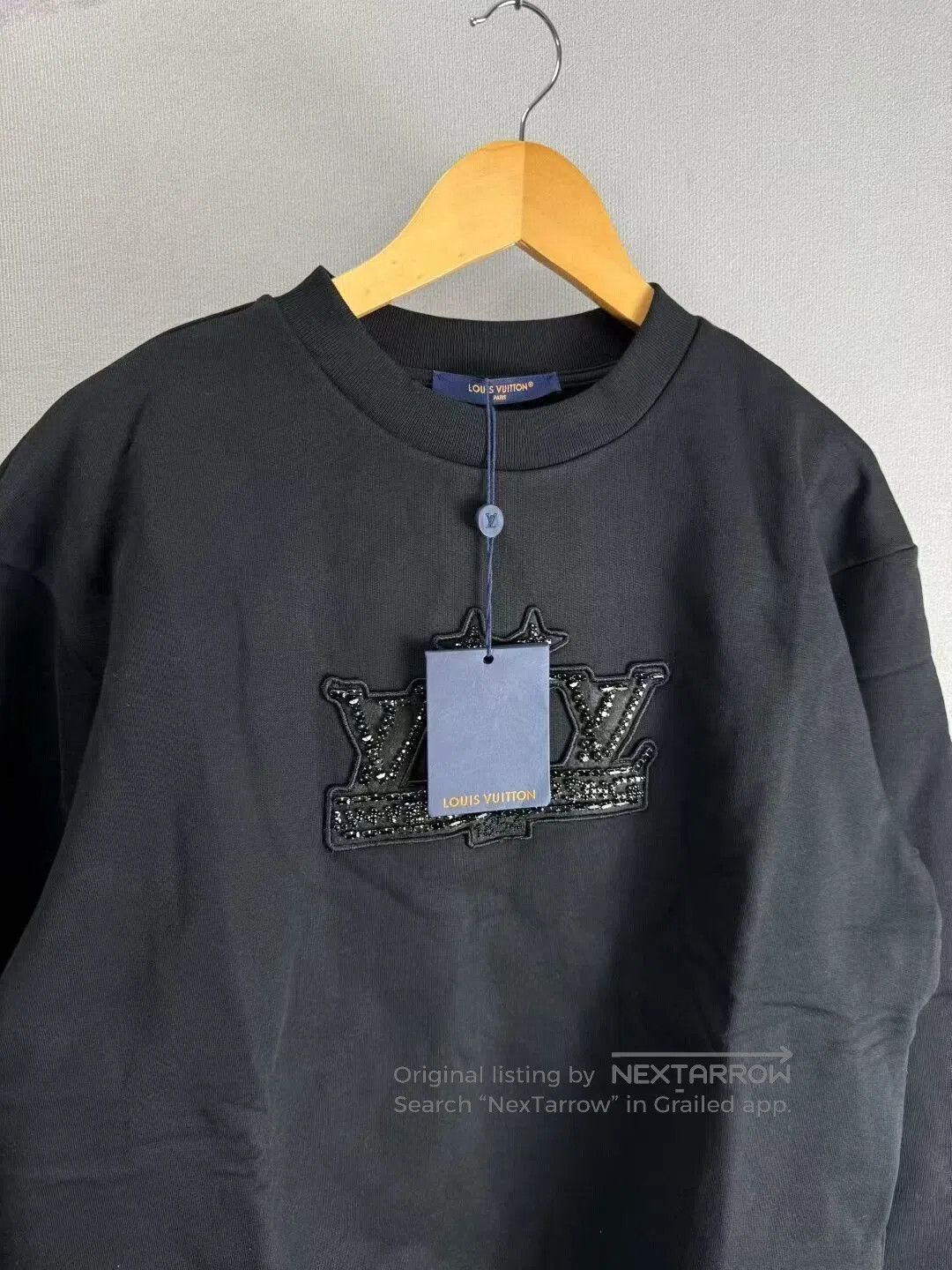 Louis Vuitton louis vuitton black logo sweatshirt with obsidian. Size US L / EU 52-54 / 3 - 3 Thumbnail