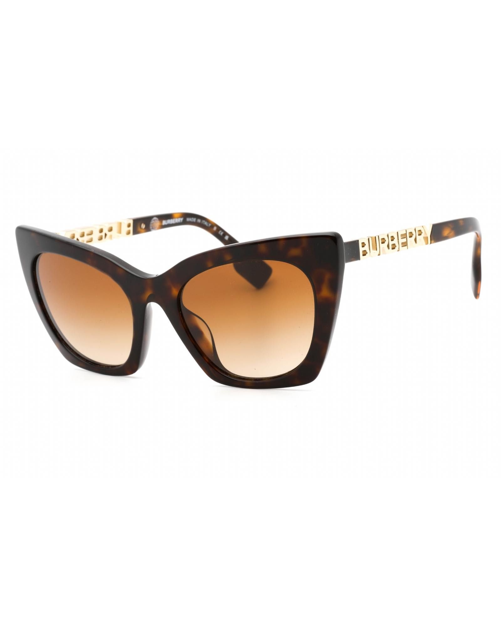 image of Burberry 0Be4372U Sunglasses Dark Havana /brown Gradient, Women's
