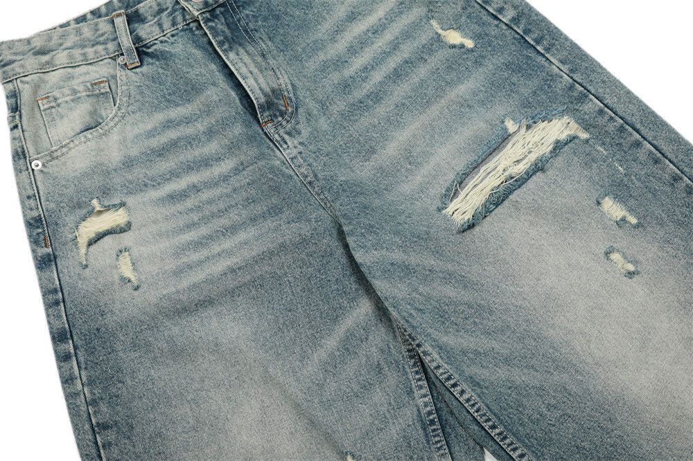 Jean Men's street style gradient washed ripped jeans Size US 32 / EU 48 - 4 Thumbnail