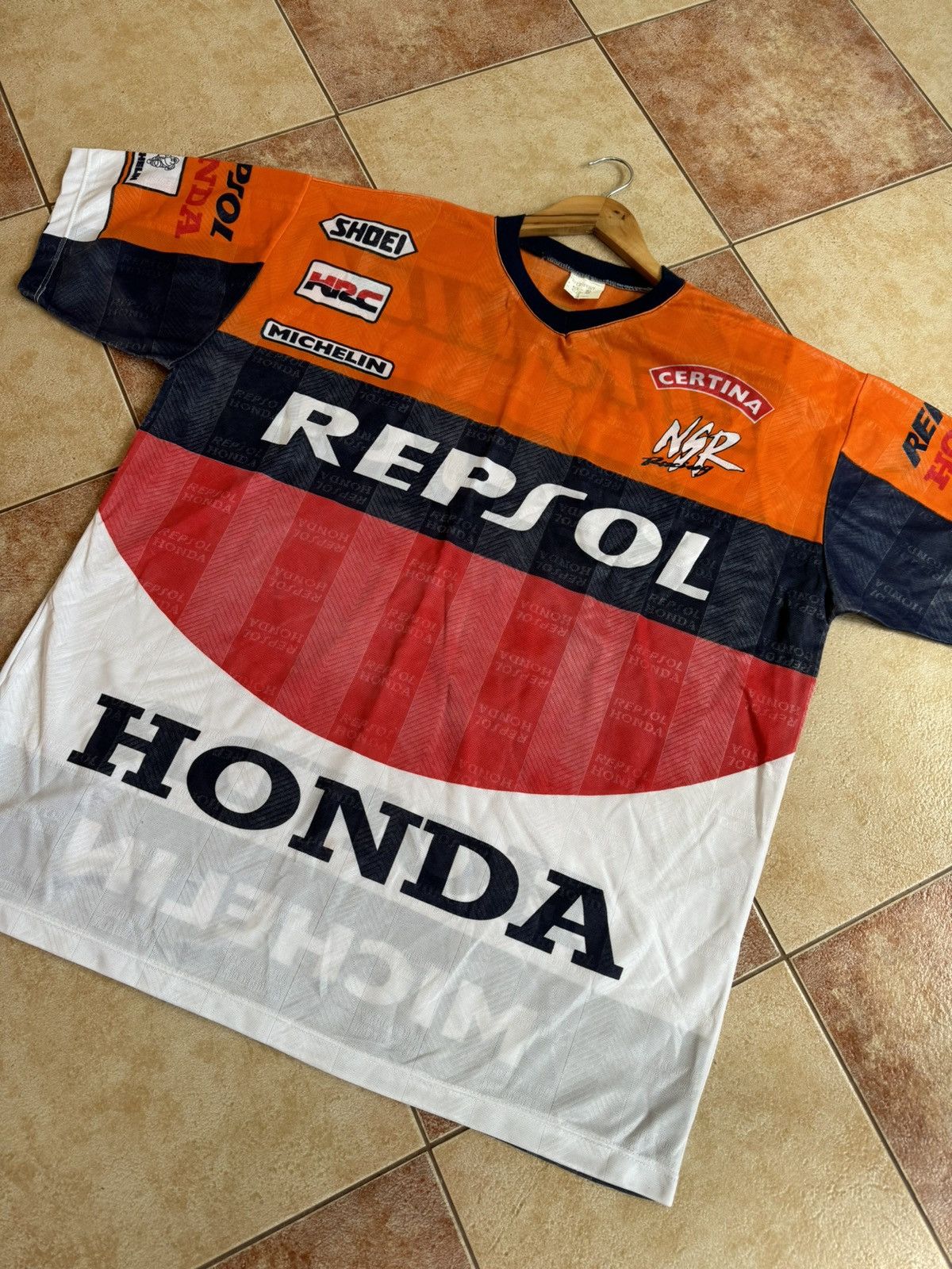 Honda Vintage Honda Repsol Criville Team Racing Shirt Rare T-shirt Size US XL / EU 56 / 4 - 3 Thumbnail