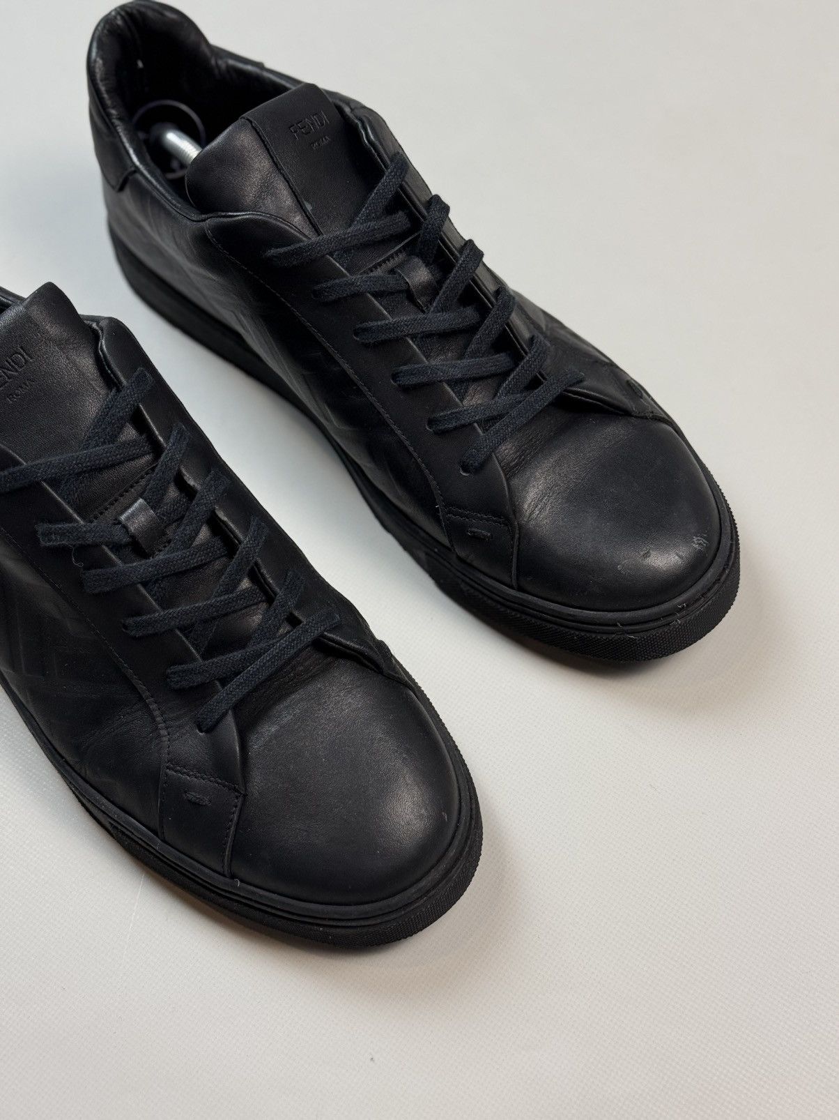 Fendi Fendi Leather Monogram FF Low Top Lace Up Sneakers Shoes Size US 14 / EU 47 - 4 Thumbnail