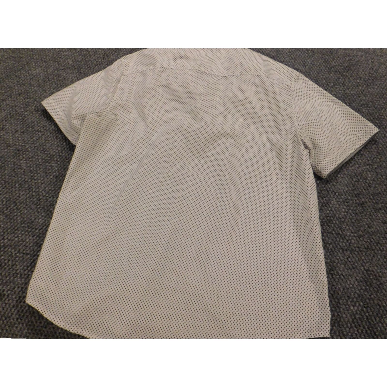 Vintage Michael Brandon Mens Shirt Small White Polka Dot Button-Up Modern Casual Short Sleeve Button-Down Collared Knit Cotton Size US S / EU 44-46 / 1 - 7 Thumbnail