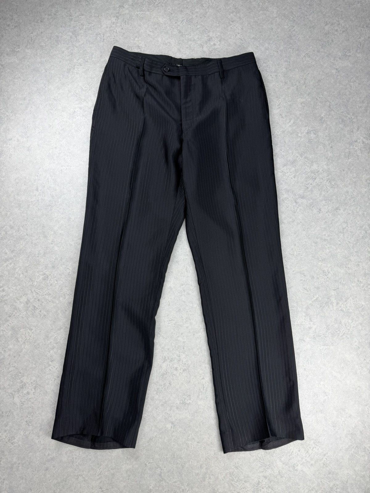 Carlo Pignatelli Carlo Pignatelli Suit 3 Piece Black Stripe Mens 54 Size 44R - 11 Thumbnail