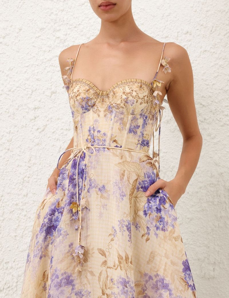 Zimmermann oc11z0226 Dawning Picnic Dress In Multicolor Size L / US 10 / IT 46 - 5 Thumbnail