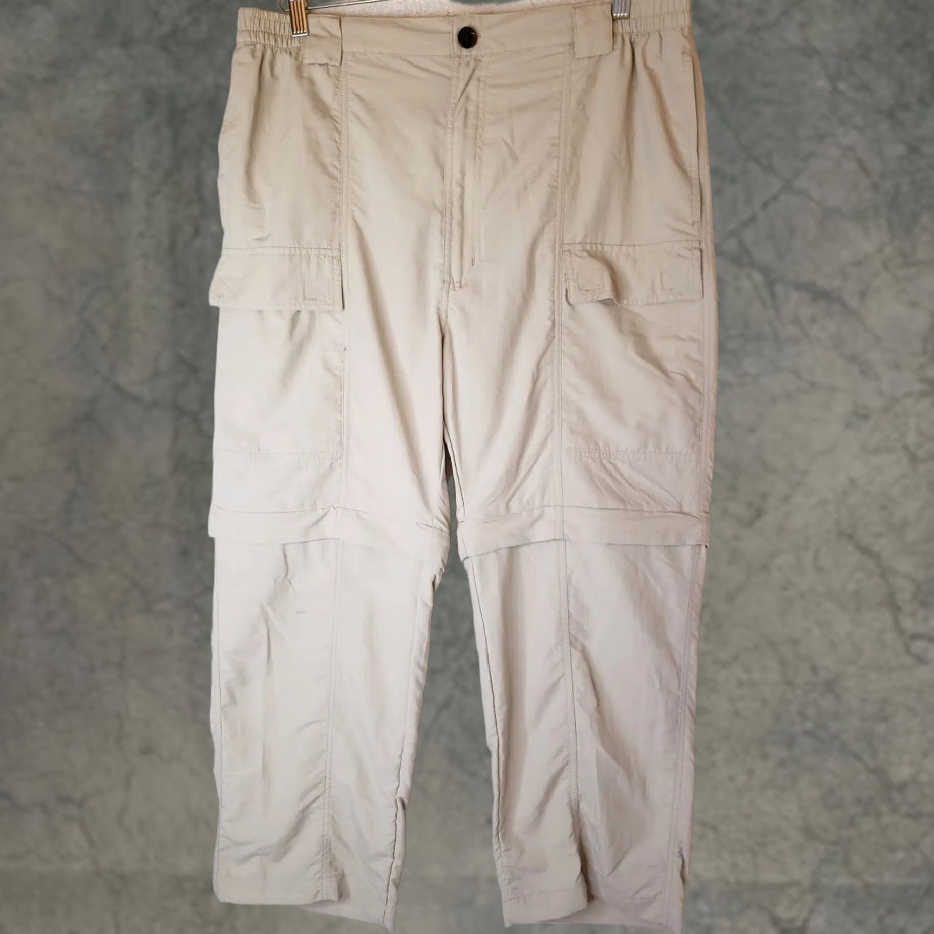 Vintage World Wide Sportsman Pants WOMEN 34W X 27L Beige Convertible Fishing Vented Size 24" / US 00 / IT 34 - 1 Thumbnail