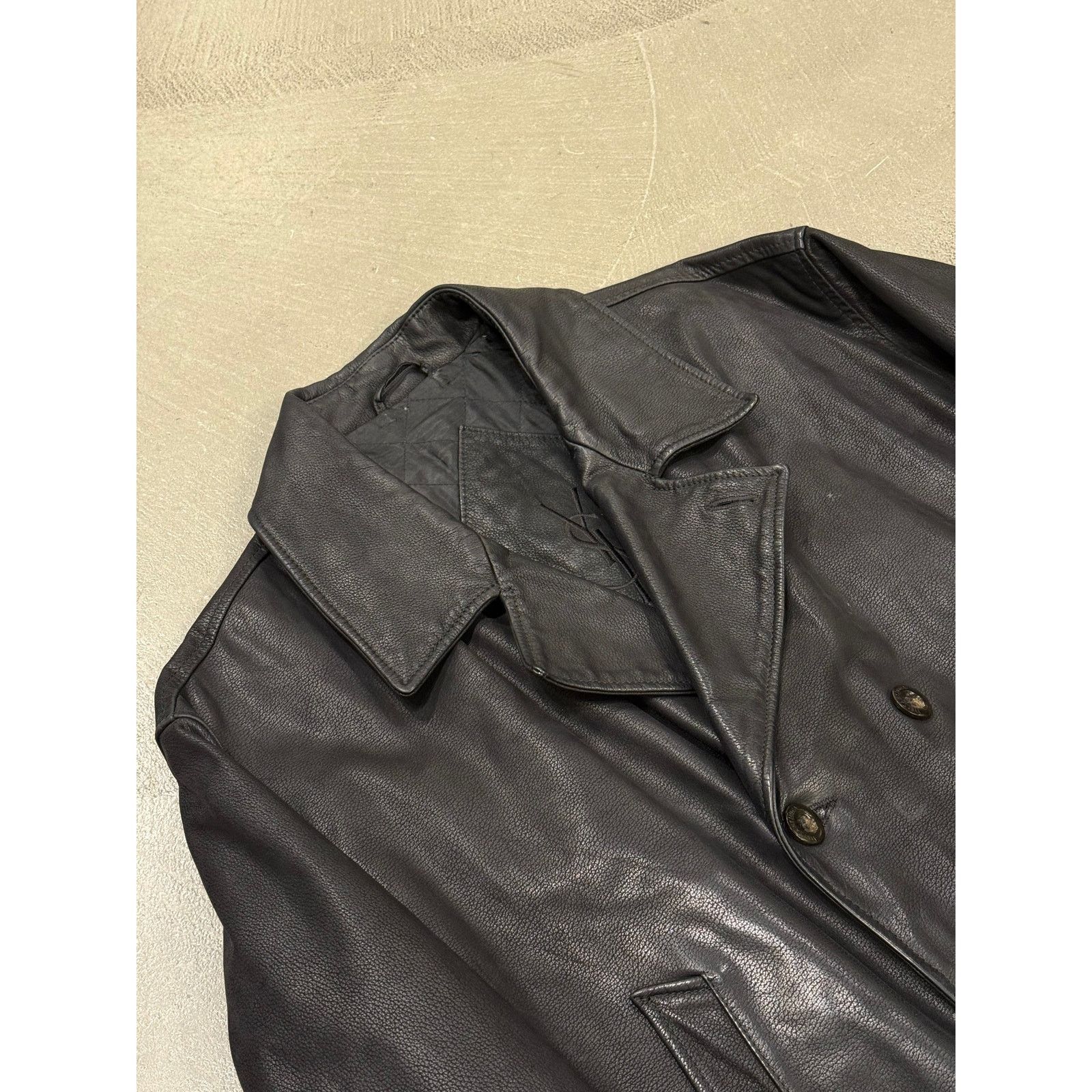 Yves Saint Laurent 1990s Yves Saint Laurent heavy leather coat Size US L / EU 52-54 / 3 - 3 Thumbnail