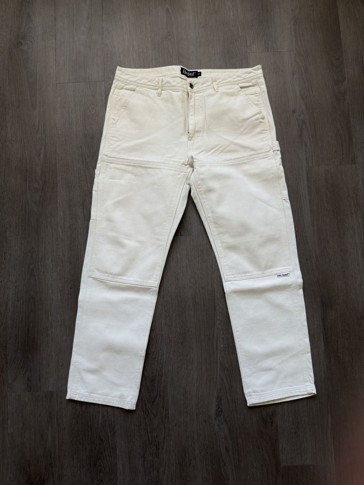 Belief NYC Double Knee Carpenter Pants Natural Canvas