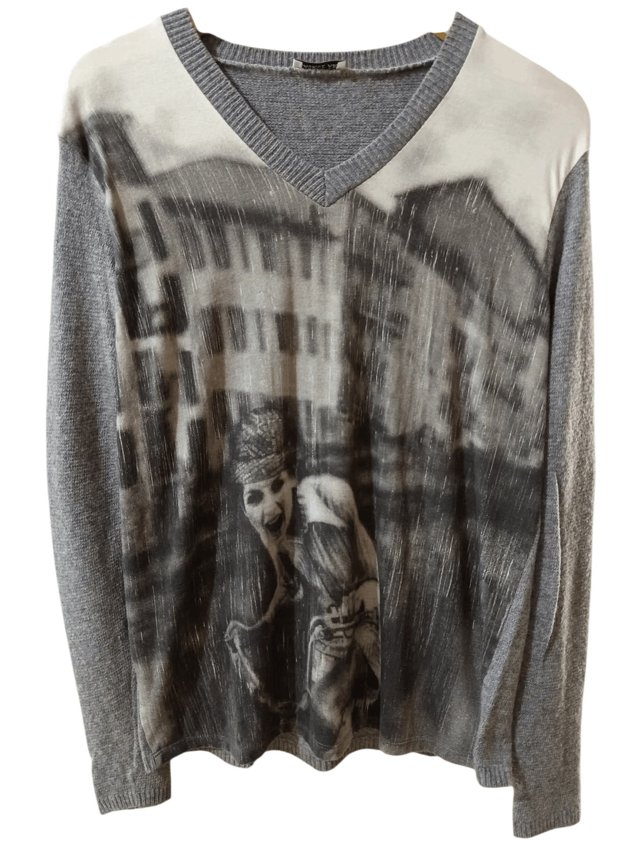 Other Maurice Abot Art Print Knit V-Neck Sweater Size US M / EU 48-50 / 2 - 1 Thumbnail