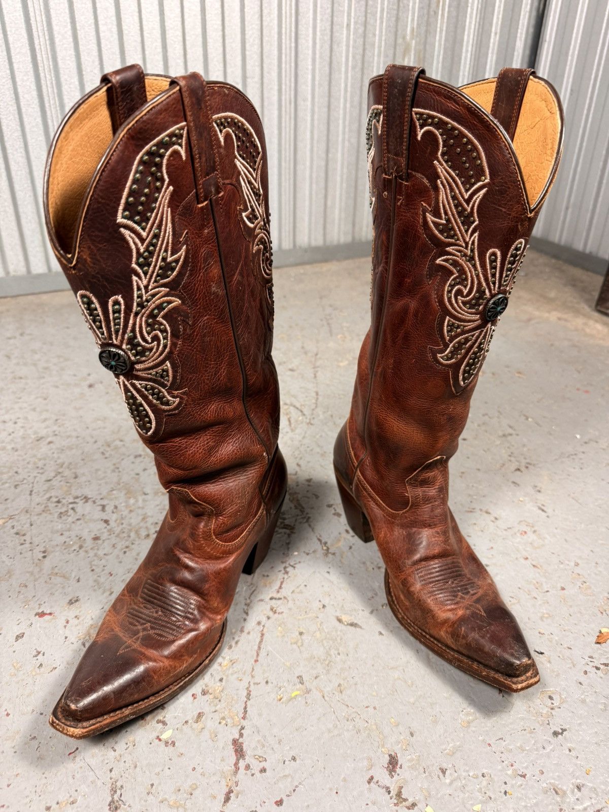 Justin Boots Vintage 80s Cheyenne Justin Floral Cowboy Boots Size US 10 / IT 40 - 5 Thumbnail