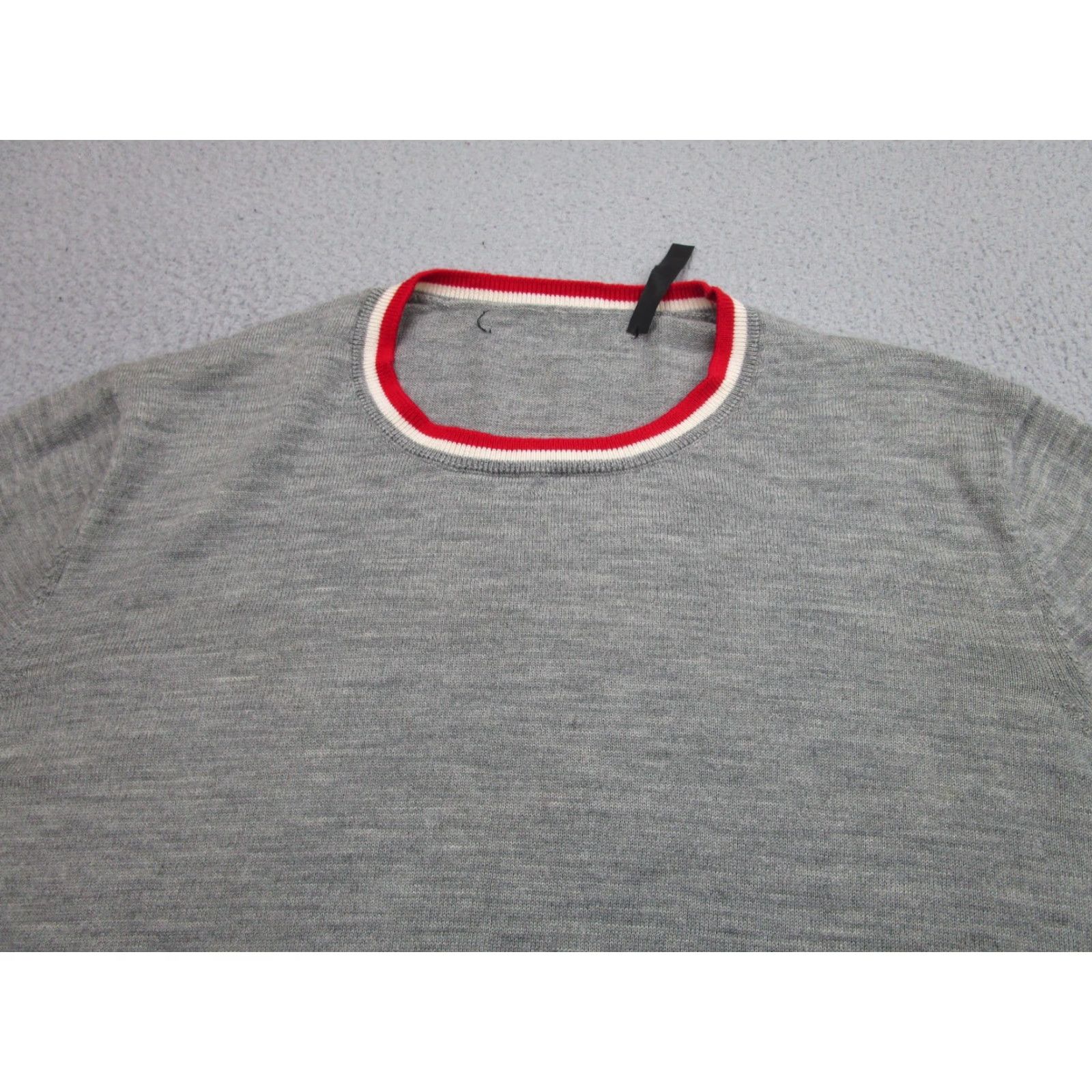 Vintage VINTAGE not applicable, so start with Main Selling Point OR Brand: REDVANLY Sweater Mens XL Gray 100% Merino Wool Crewneck Lightweight Pullover Size US XL / EU 56 / 4 - 2 Thumbnail