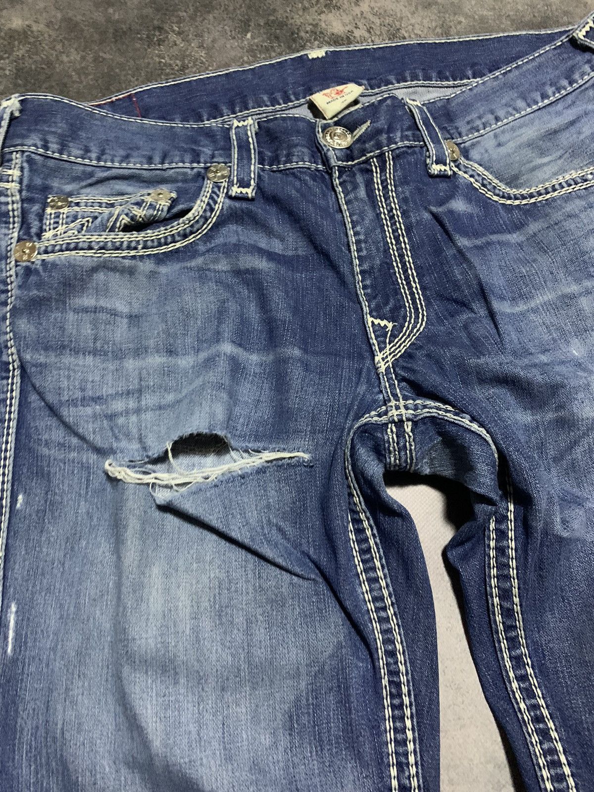 True Religion × Vintage VINTAGE Y2K TRUE RELIGION BILLY SUPER T DENIM JEANS USA Size US 38 / EU 54 - 6 Thumbnail