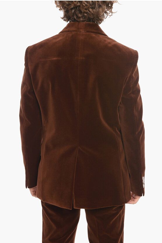 Palm Angels o1y0325 Velvet Blazer in Brown Size US M / EU 48-50 / 2 - 3 Thumbnail