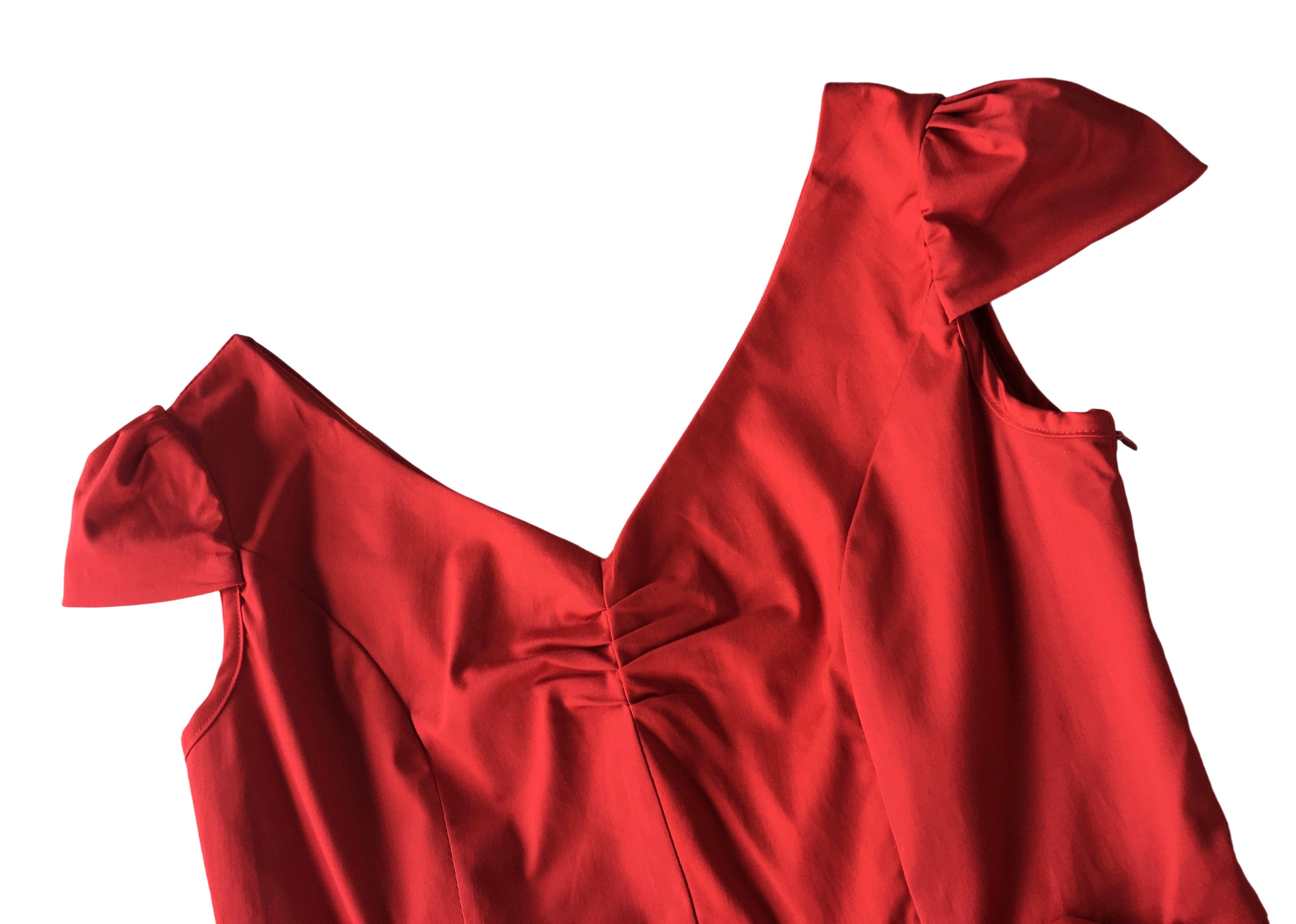 Other Red Vintage Style Pencil Dress Size L / US 10 / IT 46 - 4 Thumbnail