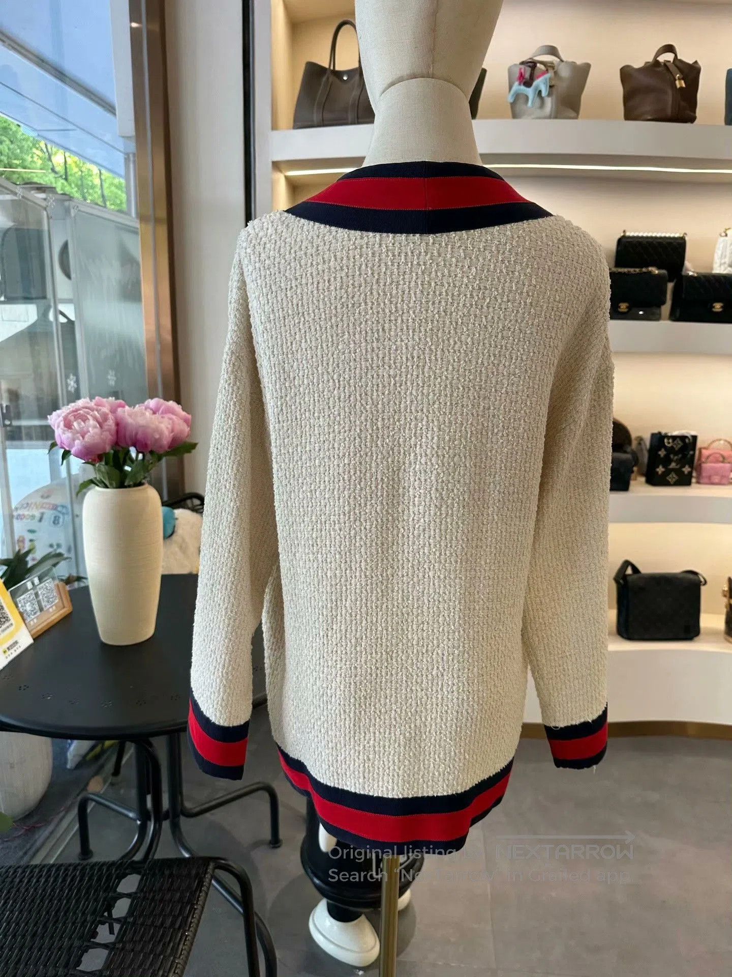 Gucci Gucci White Tweed Jacket w/ Red Blue Trim. Size XS / US 0-2 / IT 36-38 - 2 Thumbnail