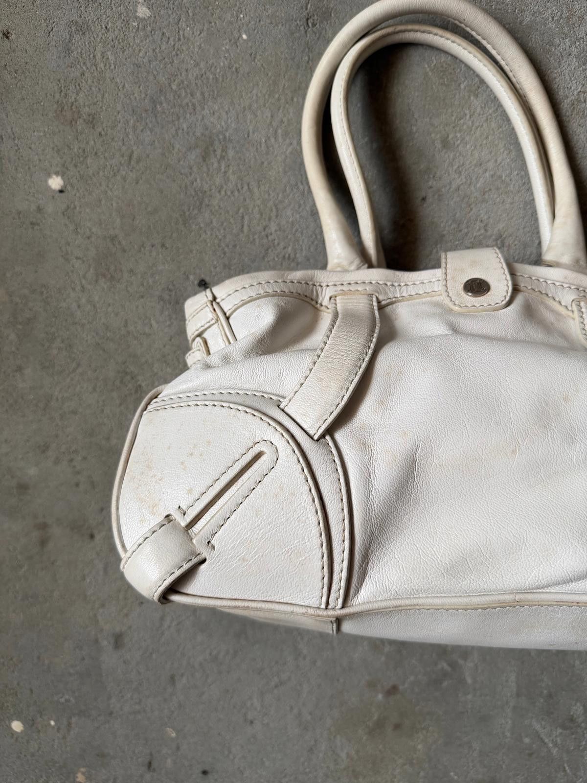 Celine Celine Leather Shoulder Bag White Size ONE SIZE - 6 Thumbnail