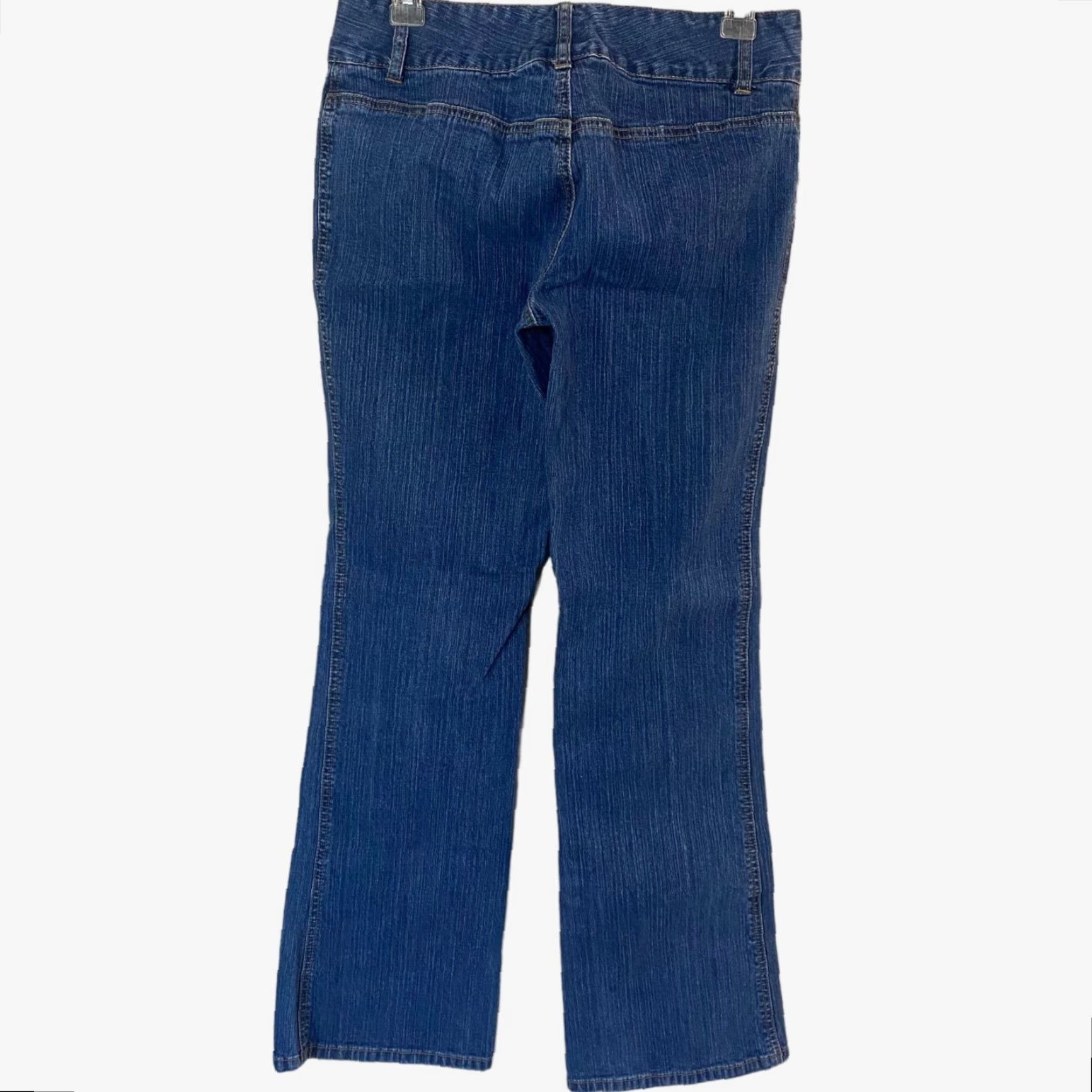 Vintage VINTAGE New York & Company Flare Jeans Womens Size 4 Blue Medium Wash Low-Rise Denim Jeans Size 27" / US 4 / IT 40 - 3 Thumbnail