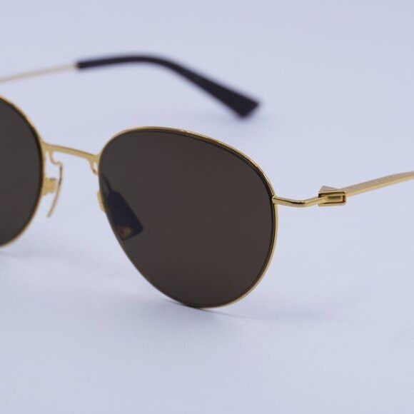 Bottega Veneta BV1268S 002 Aviator Sunglasses - Gold / Brown ボッテガヴェネタ BOTTEGA VENETA BOTTEGA VENETA サングラス  main image 3