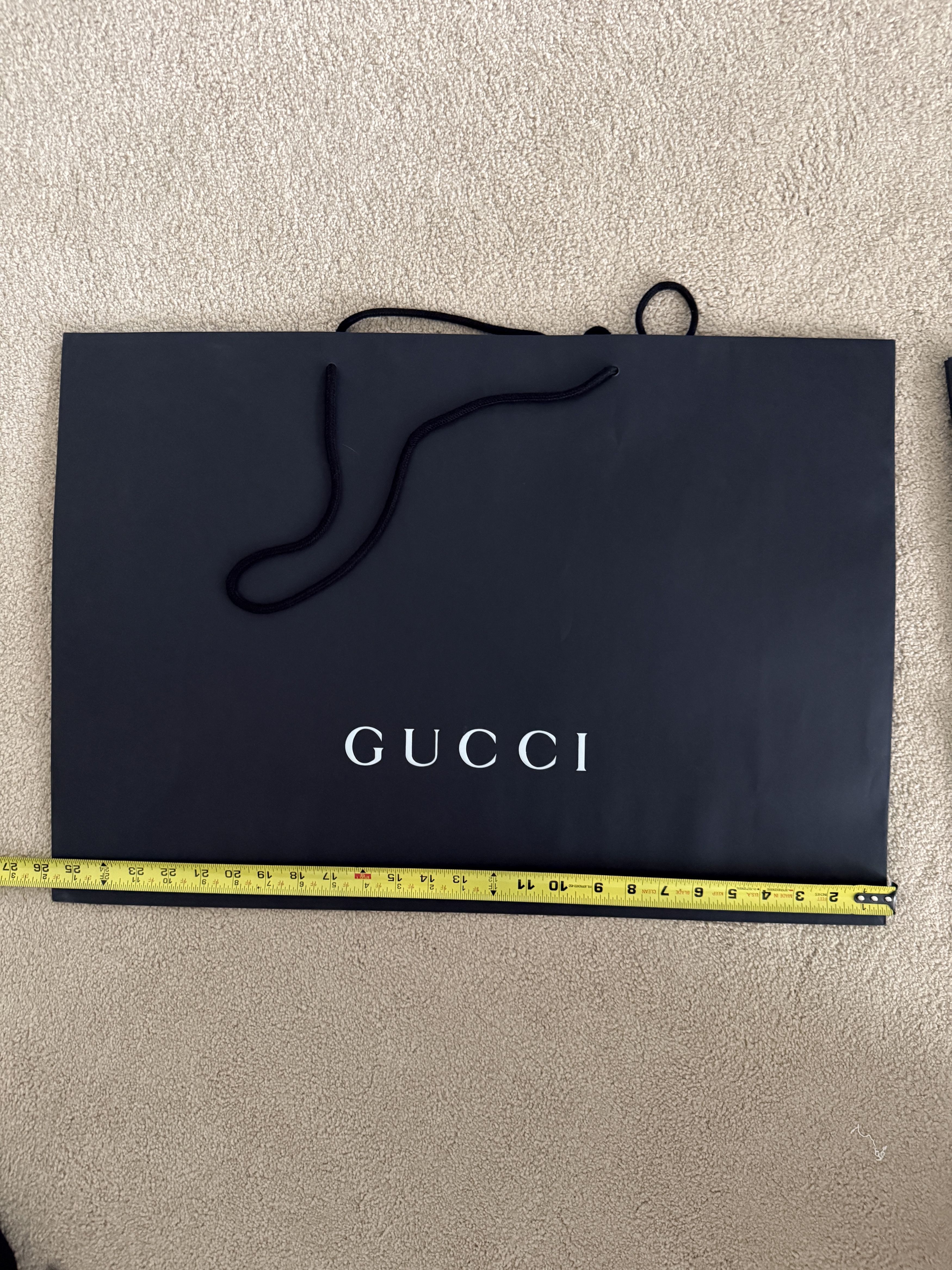 Gucci Gucci Black Gift Paper Shopping Bag - Large Size ONE SIZE - 4 Thumbnail