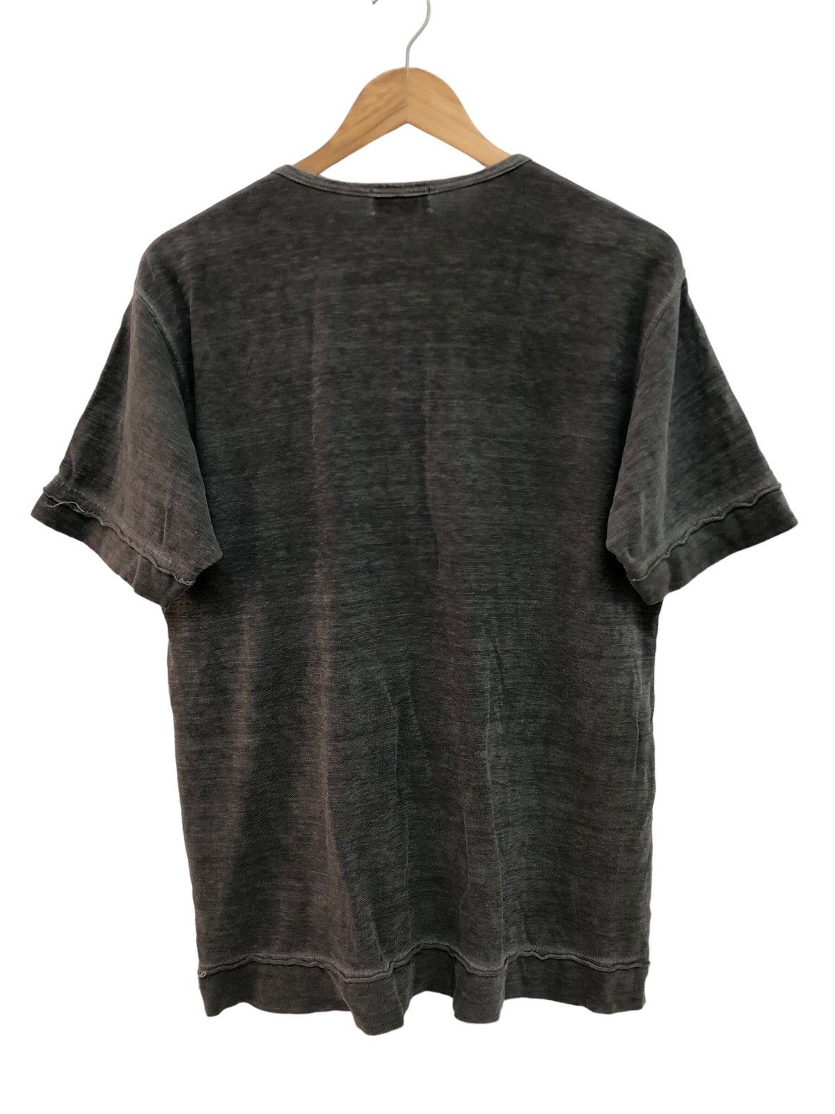 AESTHETIC 🇯🇵 HENLEY NECK BEAUTY FADE GREY TEE