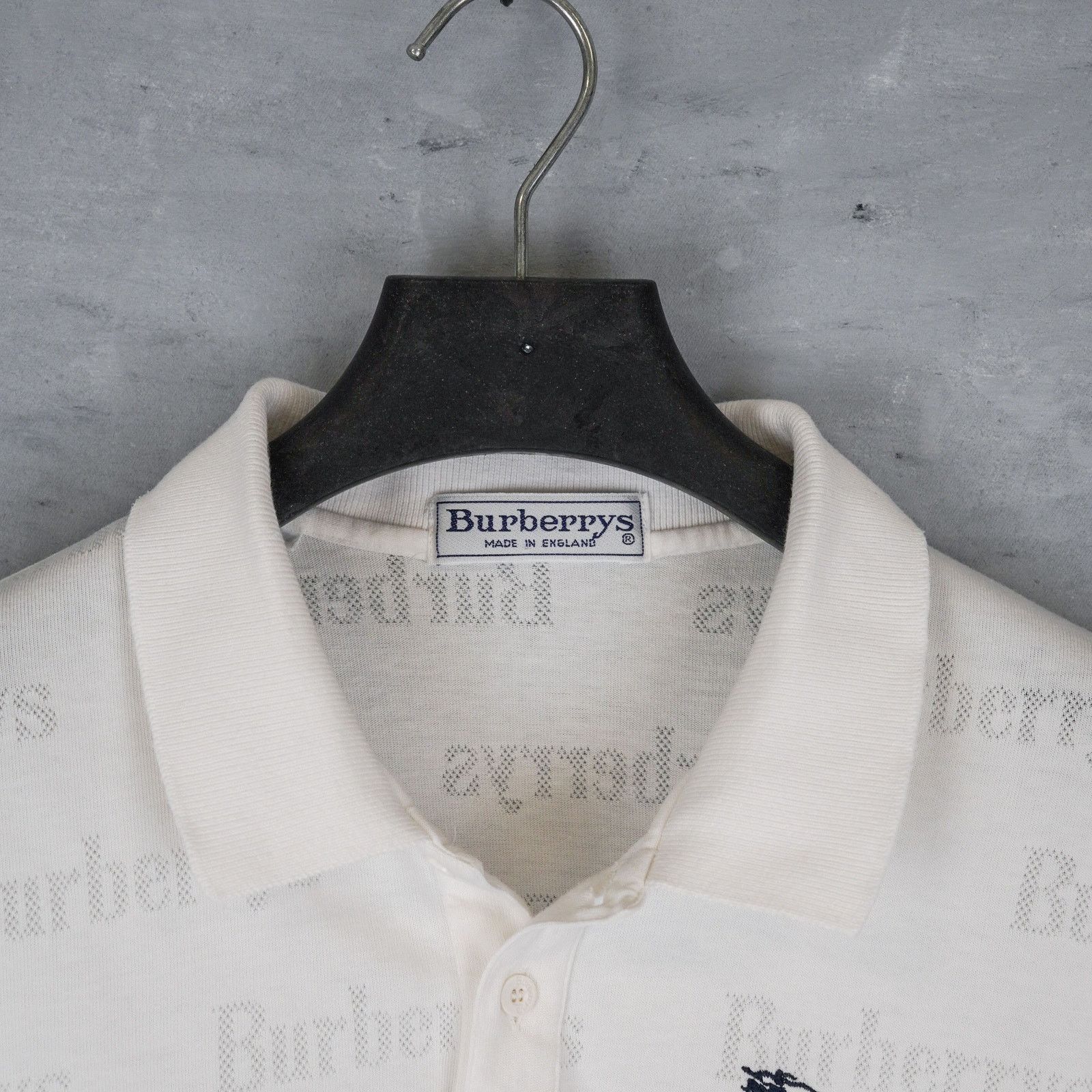Burberry Burberrys england white monogram equestrian logo polo shirt Size US L / EU 52-54 / 3 - 3 Thumbnail
