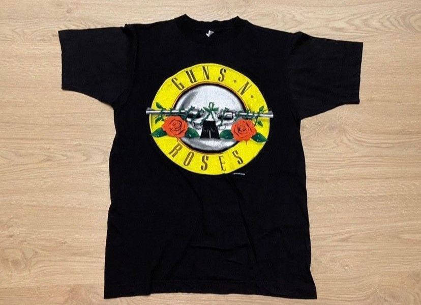 image of Band Tees x Guns N Roses Vintage 80’S 1987 Guns N Roses Was Here Band T-Shirt in Black (Size Small)