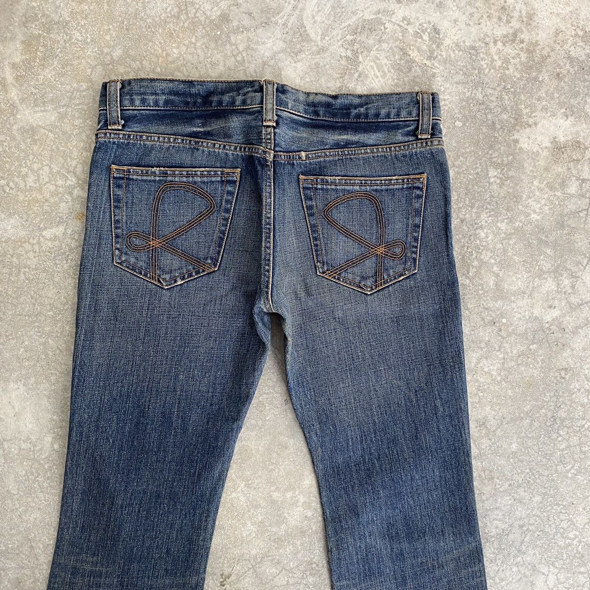 Japanese Brand Koromo X Rico Japan Mud Blue Distressed Flared Denim Jeans Size US 30 / EU 46 - 17 Thumbnail