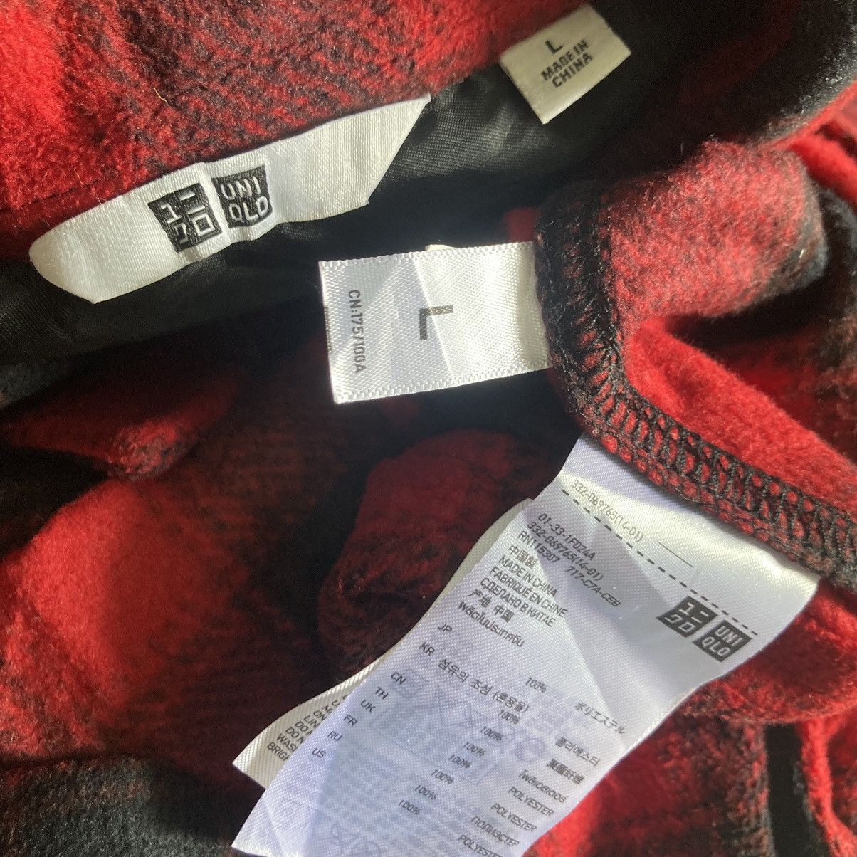 Uniqlo UNIQLO RED CHECKERED FLANNEL Size US L / EU 52-54 / 3 - 5 Thumbnail