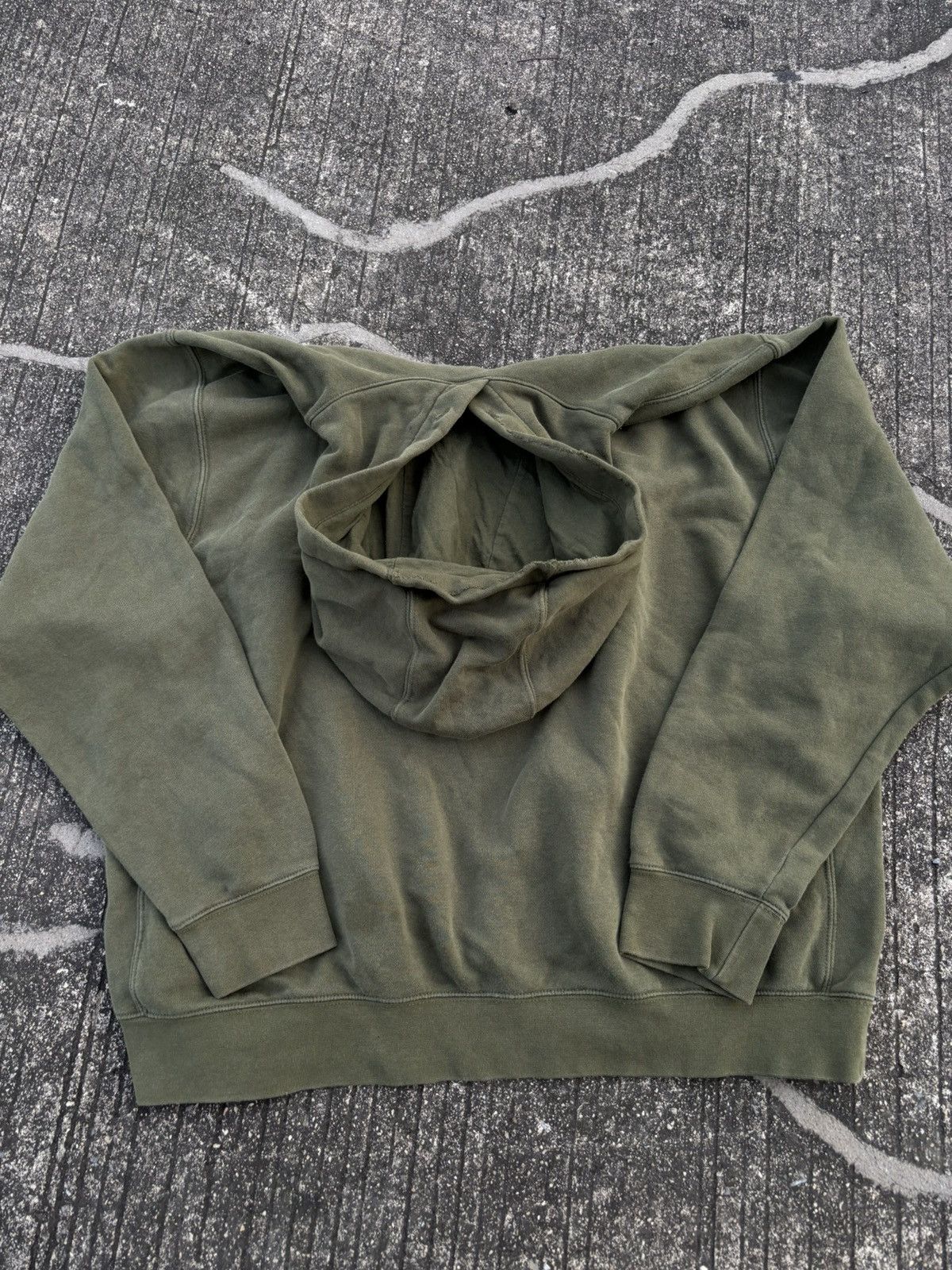 Nike Vintage Nike Logo Green Army Hoodie Size US XL / EU 56 / 4 - 7 Thumbnail