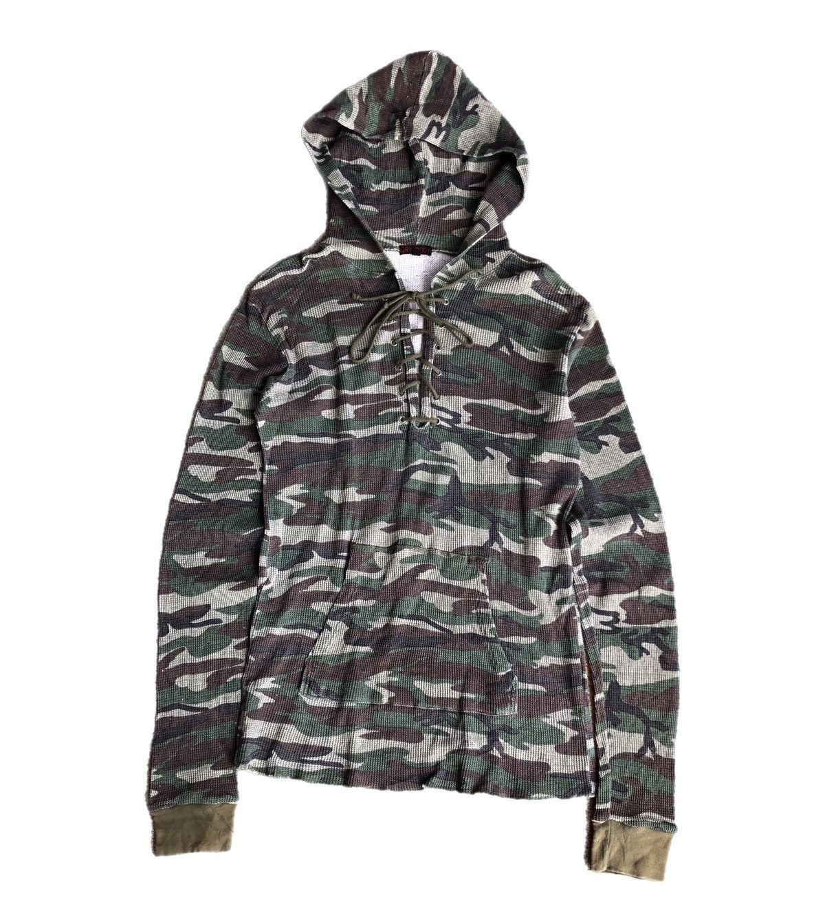 Japanese Brand 2000s DryBody Lace Up Camo vkei style Size US M / EU 48-50 / 2 - 1 Thumbnail