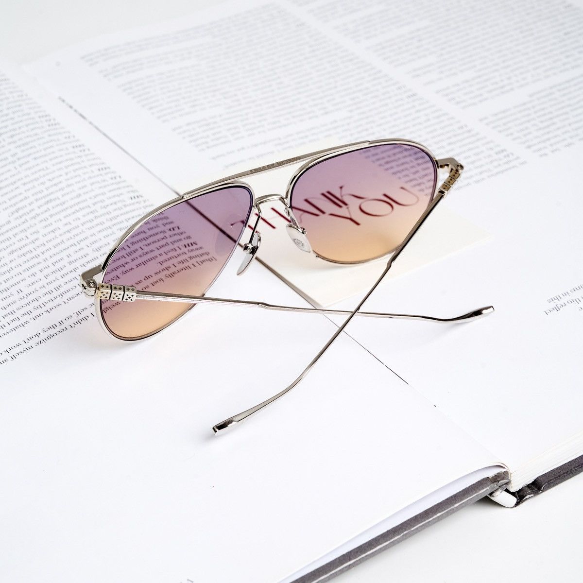 Chrome Hearts CHROME HEARTS STEPPIN' BLU II LAVENDER/SHINY SILVER SUNGLASSES Size ONE SIZE - 7 Thumbnail