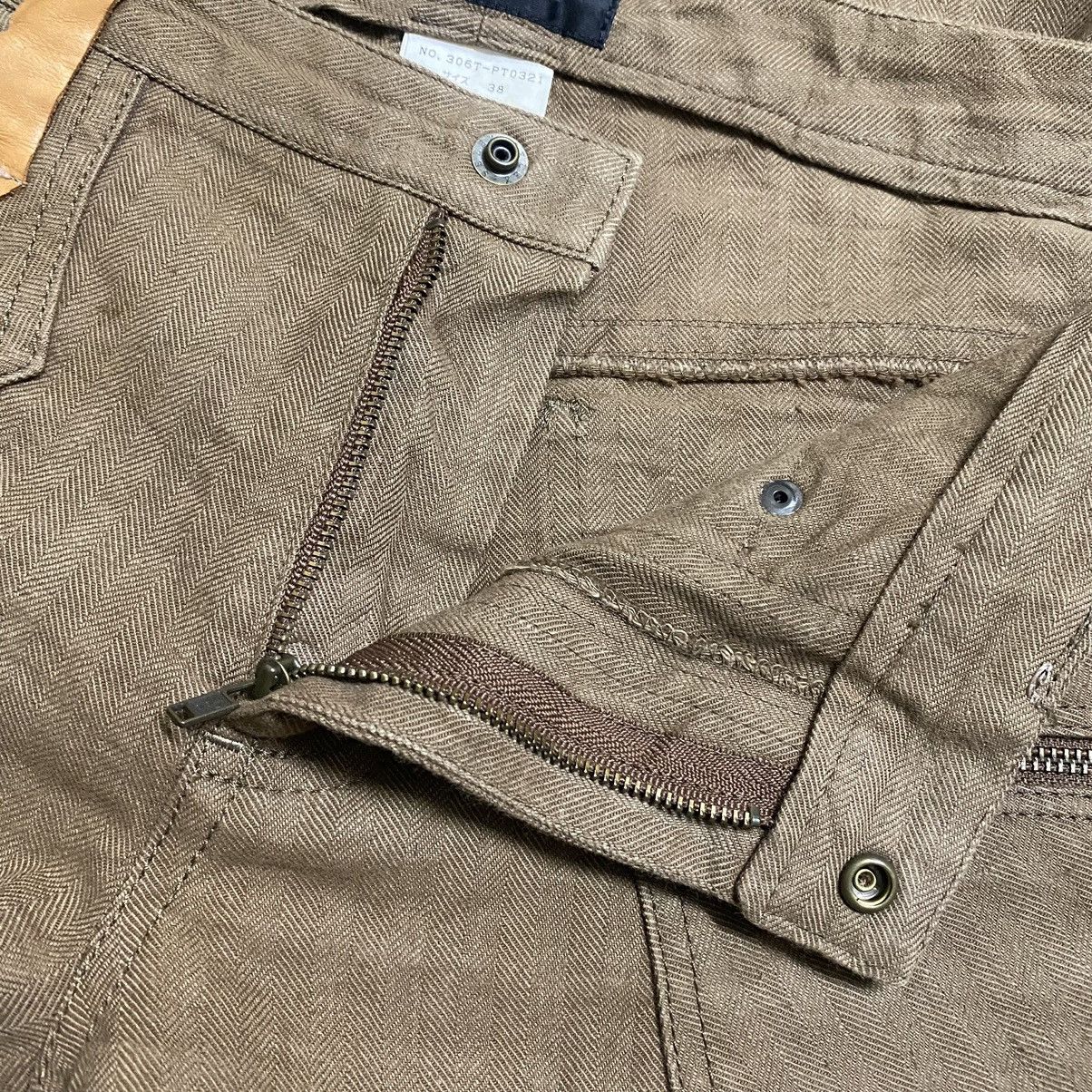Japanese Brand Japanese Brand Gtreat Leather Trimmed Cargo Flare Pants Size 30" / US 8 / IT 44 - 21 Thumbnail