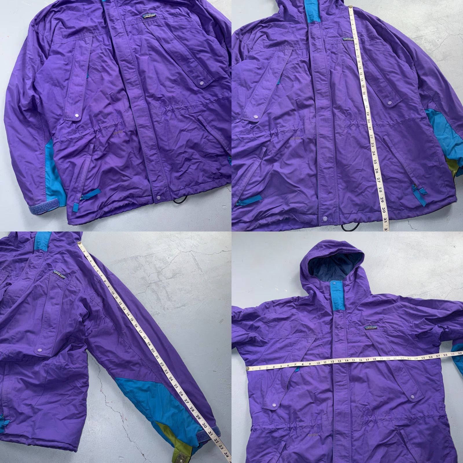Patagonia VINTAGE Patagonia Hooded Jacket Mens L Purple Windbreaker 90s Rain Parka Zip Size US L / EU 52-54 / 3 - 8 Thumbnail