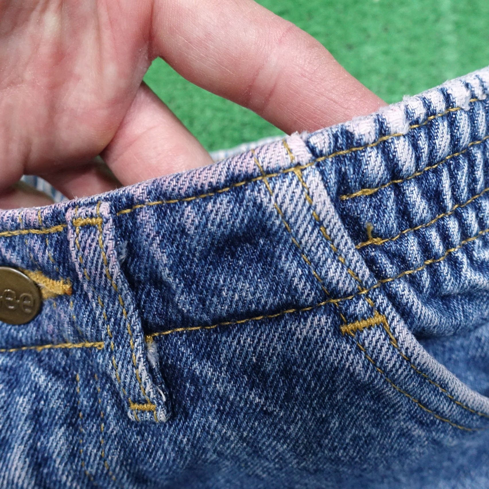 Lee VINTAGE LEE Denim Jeans Womens Size 12P Petite Blue Tapered (28x26) USA Made Size 34" / US 12 / IT 48 - 5 Thumbnail
