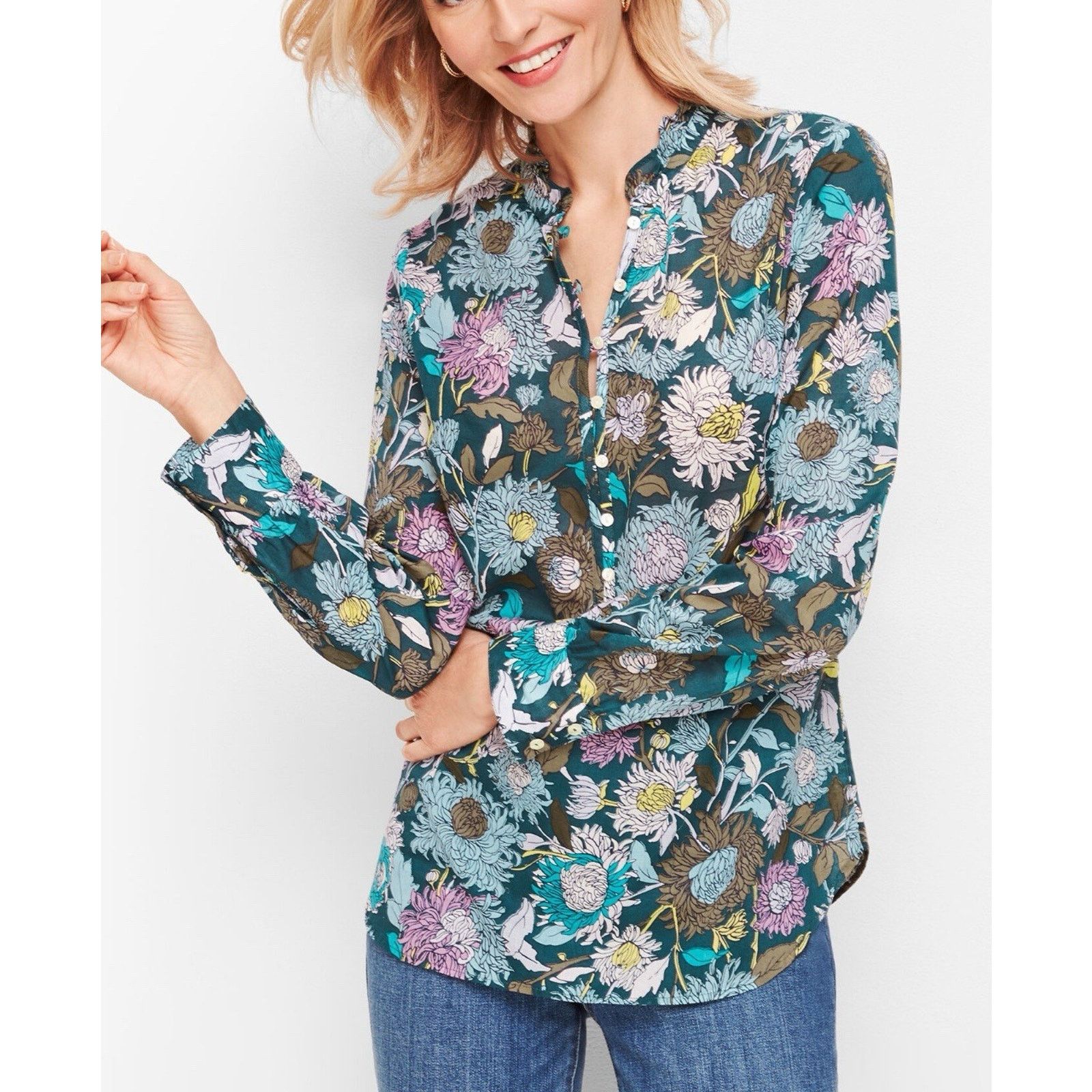 & Other Stories Talbots FEMININE FLORAL Top Blouse Size XS A001852 Size XS / US 0-2 / IT 36-38 - 2 Thumbnail