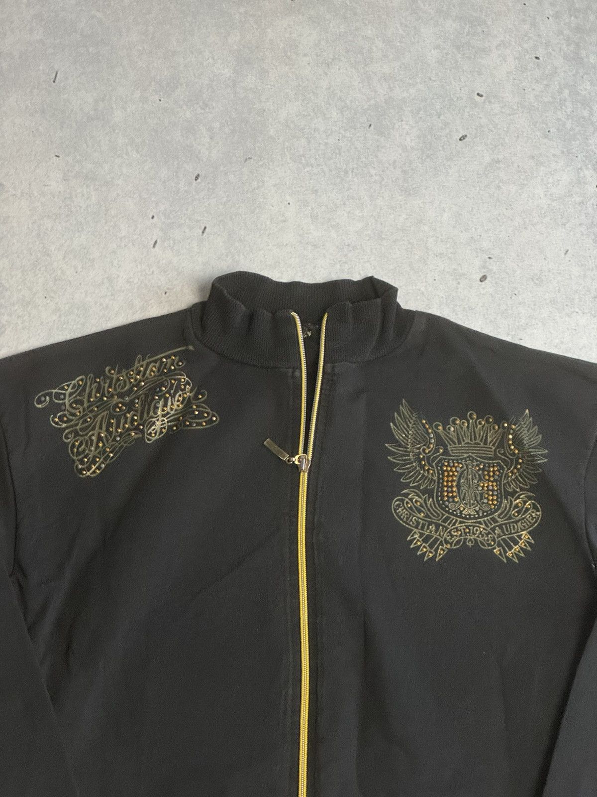 Christian Audigier Vintage Christian Audigier Y2K Skull Zip Hoodie Size S / US 4 / IT 40 - 5 Thumbnail