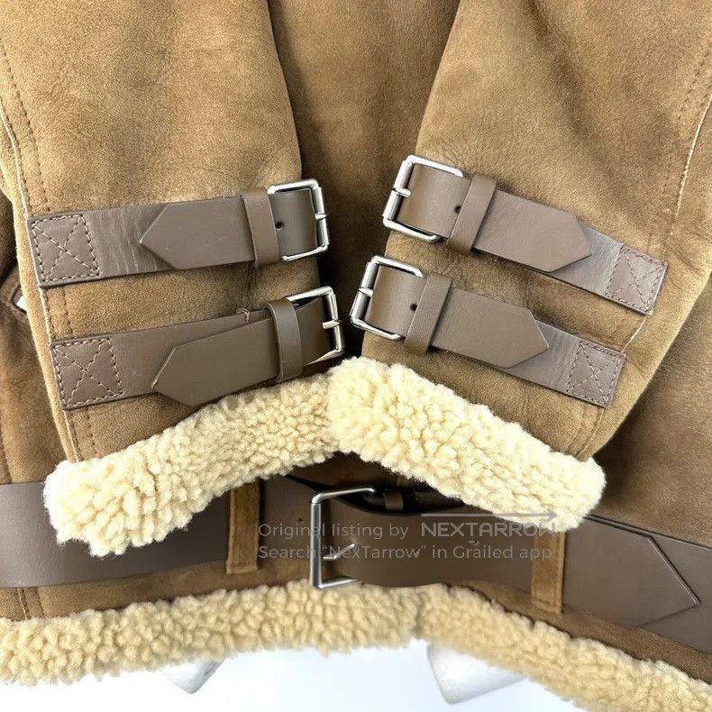 Acne Studios Acne Studios Brown Leather and Fur Jacket Size XXS / US 00 / IT 34 - 5 Thumbnail