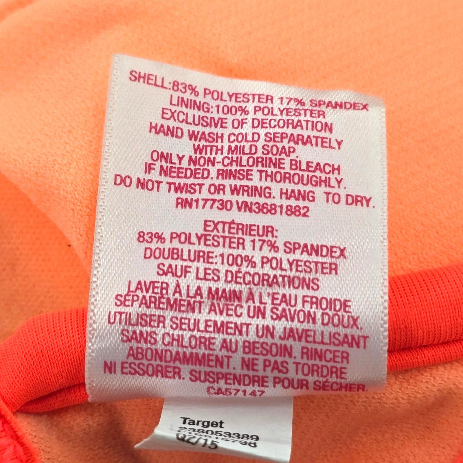 Other Xhilaration Orange Ruffle Floral String Hook Bikini Top S Size ONE SIZE - 6 Thumbnail