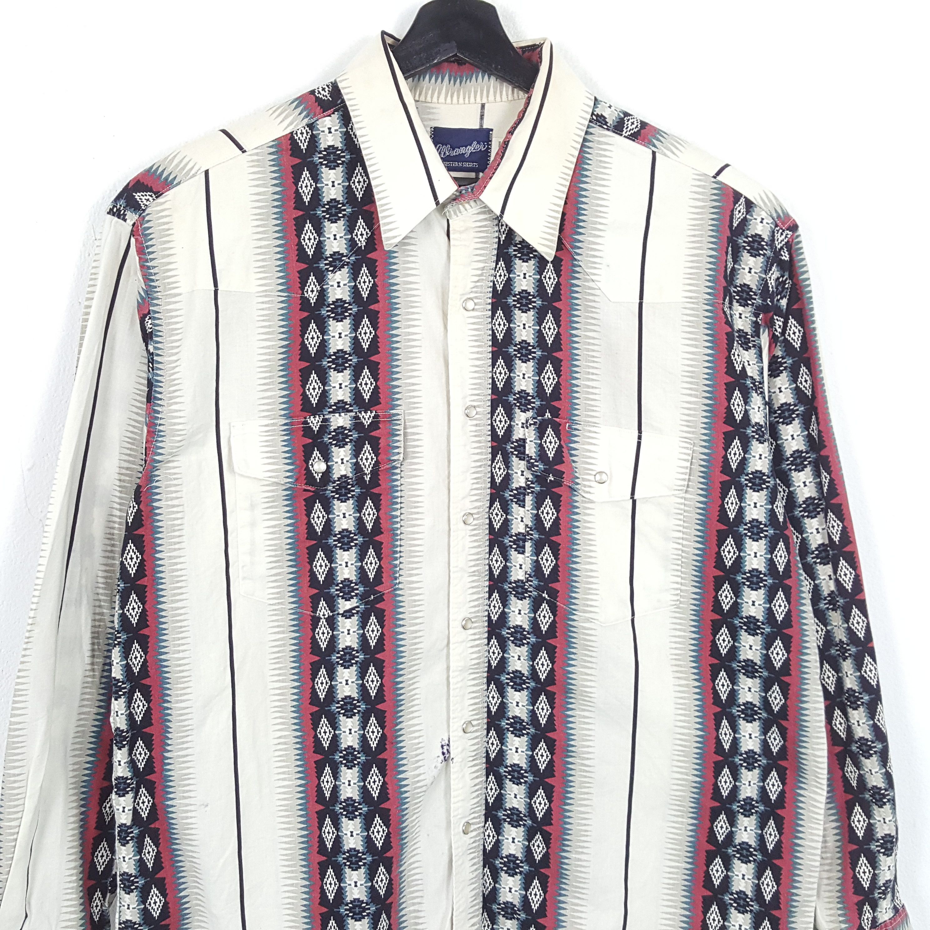 Vintage × Wrangler WRANGLER American Classic Fashion Style Casual Shirt Size US XL / EU 56 / 4 - 2 Thumbnail