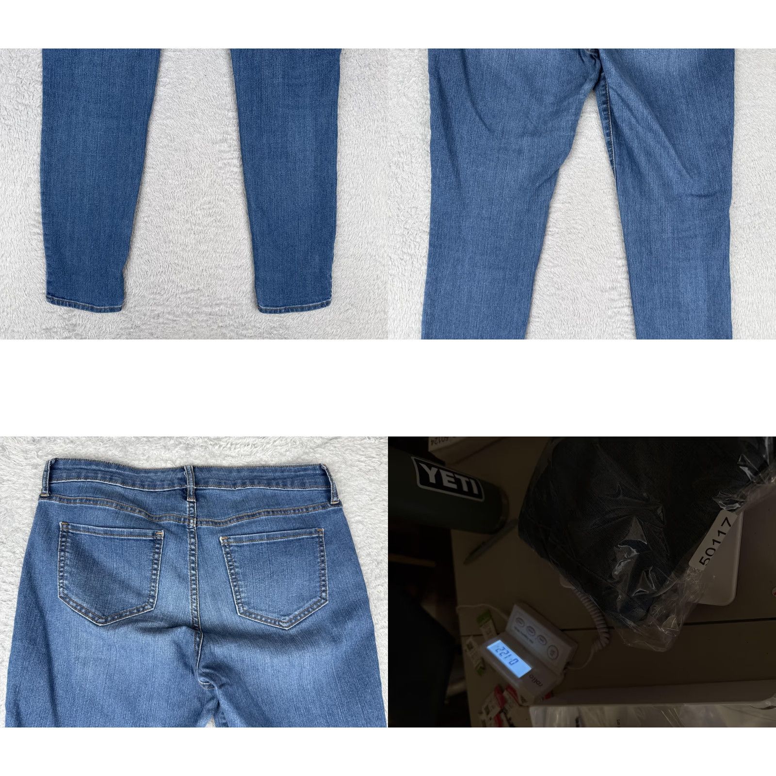 Old Navy Old Navy Jeans Womens 10 Blue Mid Rise Super Skinny Stretch Denim Five Pocket Jeans Size 32" / US 10 / IT 46 - 10 Thumbnail