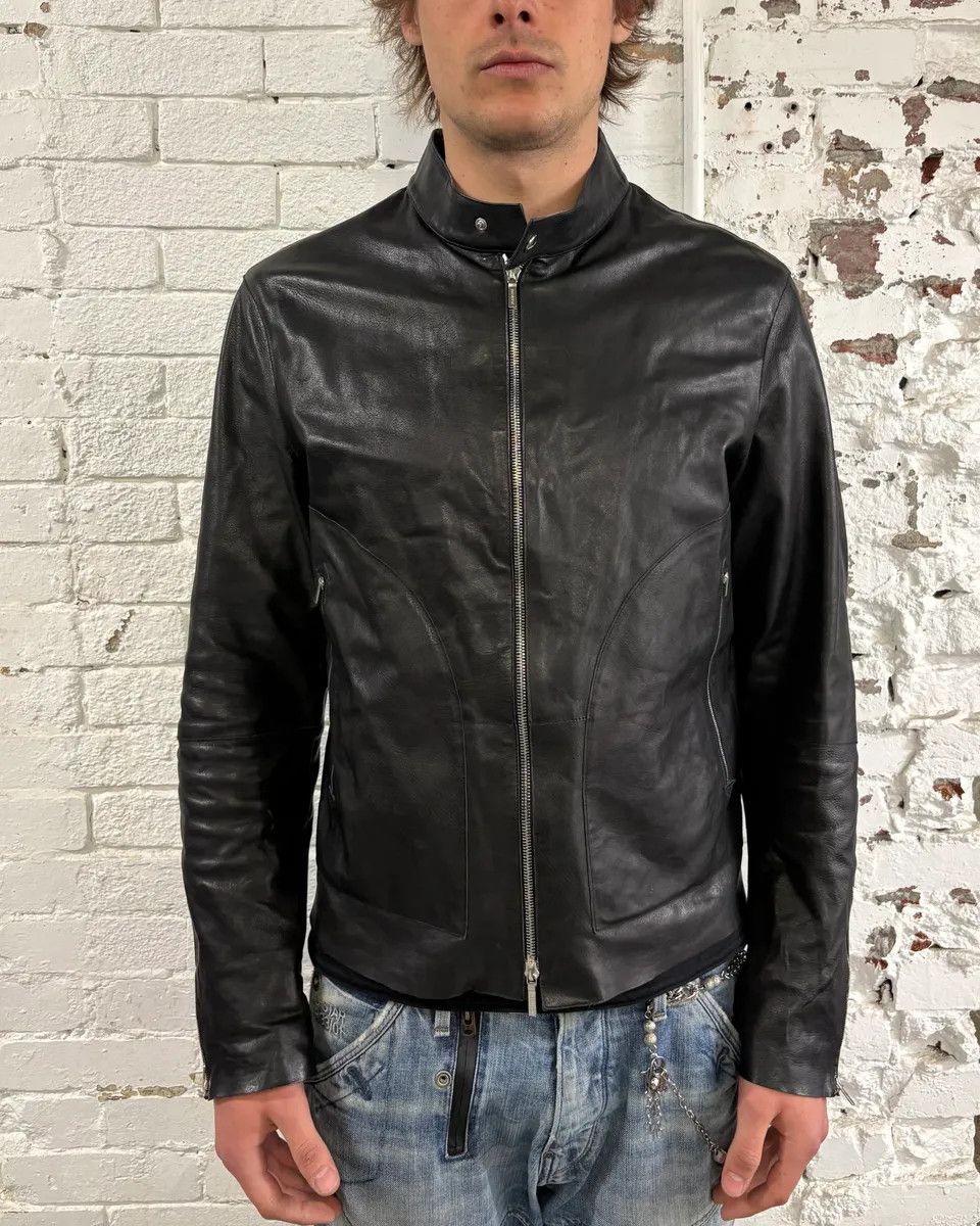 Jil Sander Jil Sander Black Leather Racer Jacket Size US M / EU 48-50 / 2 - 2 Thumbnail