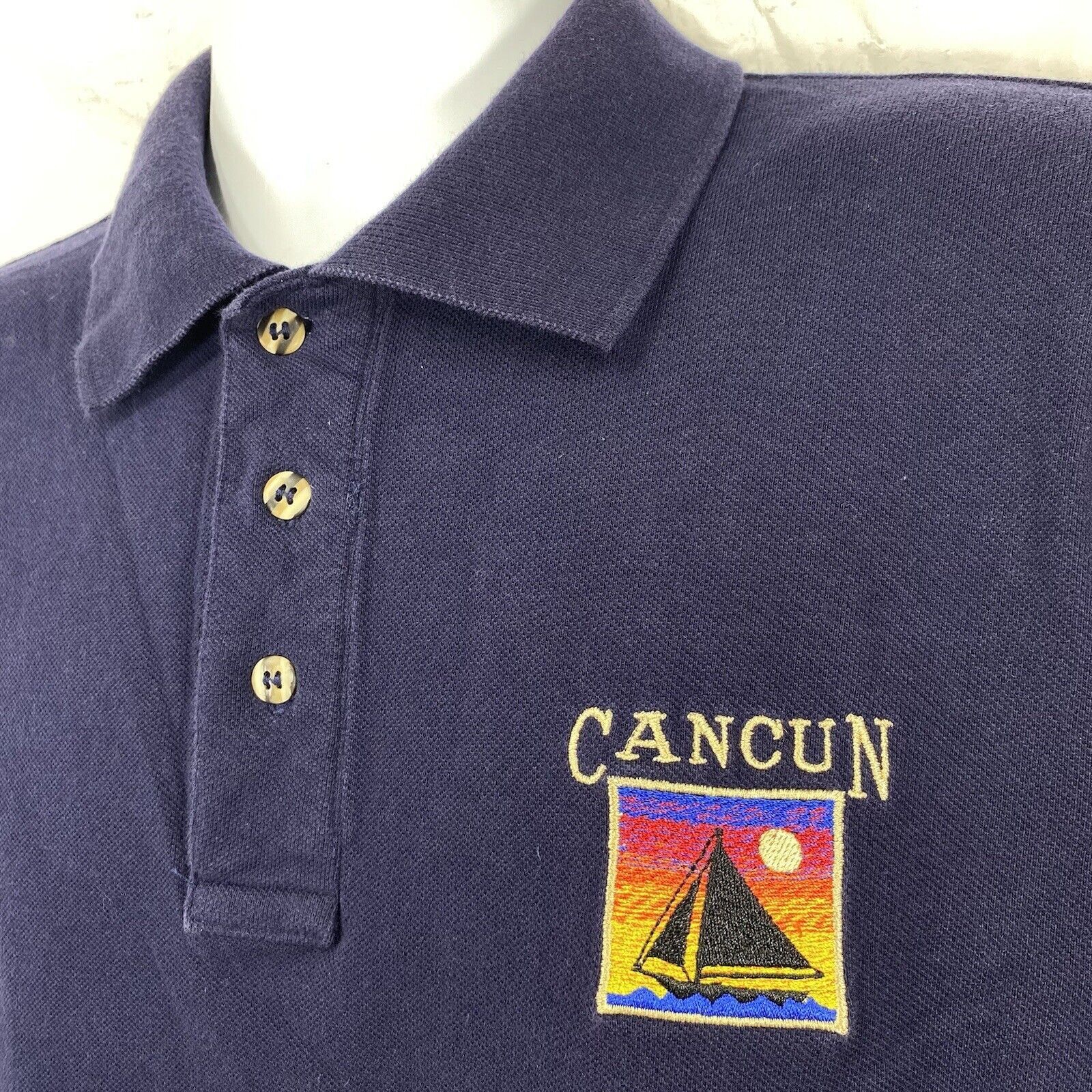 Other Vintage Le Best Cancun Size Large Blue Short Sleeve Polo Size US L / EU 52-54 / 3 - 2 Thumbnail