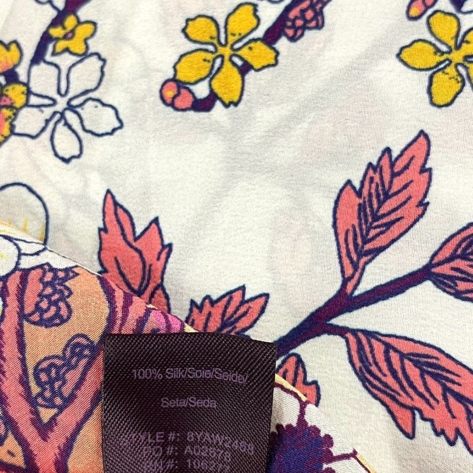 Vintage Hale Bob Women's Blouse Large Silk Chiffon Sheer Abstract Art Floral Casual Office Wear Size L / US 10 / IT 46 - 3 Thumbnail