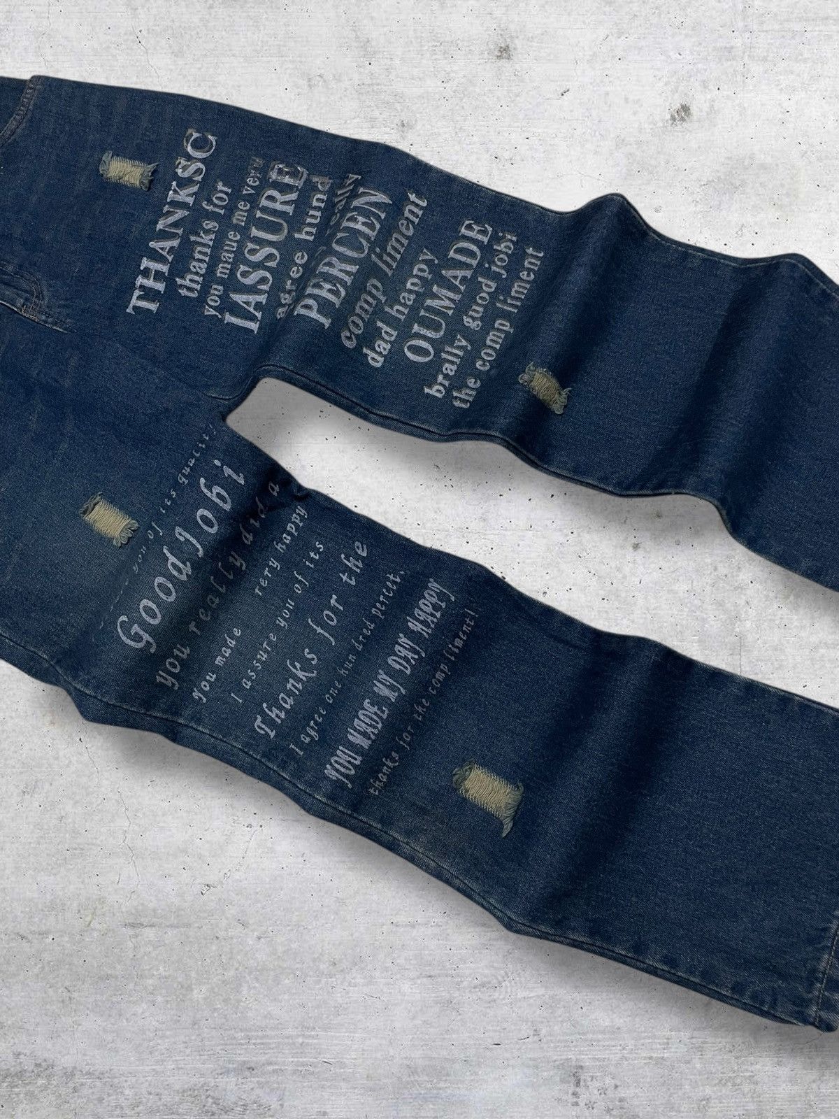 Hysteric Glamour LADY BLUE 1990S JAPAN DESIGNER EXPERIMENTAL POETIC DENIM Size US 29 - 5 Thumbnail