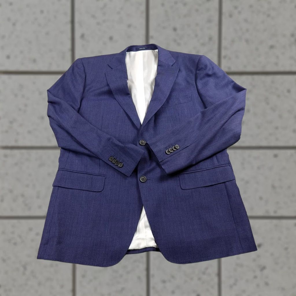 Suitsupply Suitsupply Napoli Blazer Mens 46 Blue Wool Sport Coat Jacket Reda Super 110s Jacket Coat Suit Jacket 2 Button Notch Lapel Single-Breasted Size 46R - 1 Thumbnail