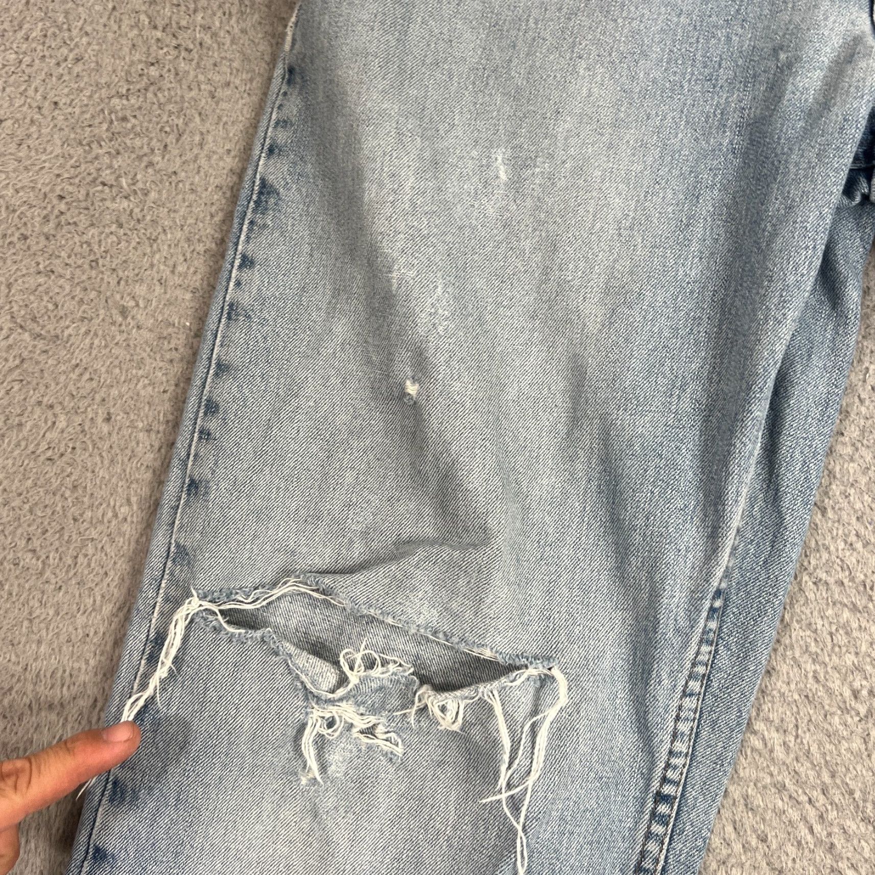 Vintage Levis Silvertab Baggy Jeans 36x34 Loose Straight Leg Vintage Baggy Distressed Size US 36 / EU 52 - 5 Thumbnail